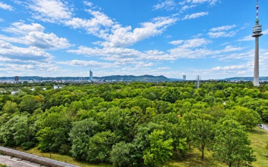 IHRE CHANCE: SKYLINE LIVING +MAISONETTE AM DONAUPARK +TRAUM-FERNBLICK +2 LOGGIEN +GARAGEN MIETBAR