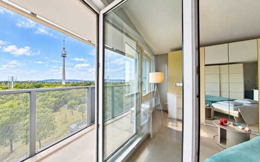 IHRE CHANCE: SKYLINE LIVING +MAISONETTE AM DONAUPARK +TRAUM-FERNBLICK +2 LOGGIEN +GARAGEN MIETBAR
